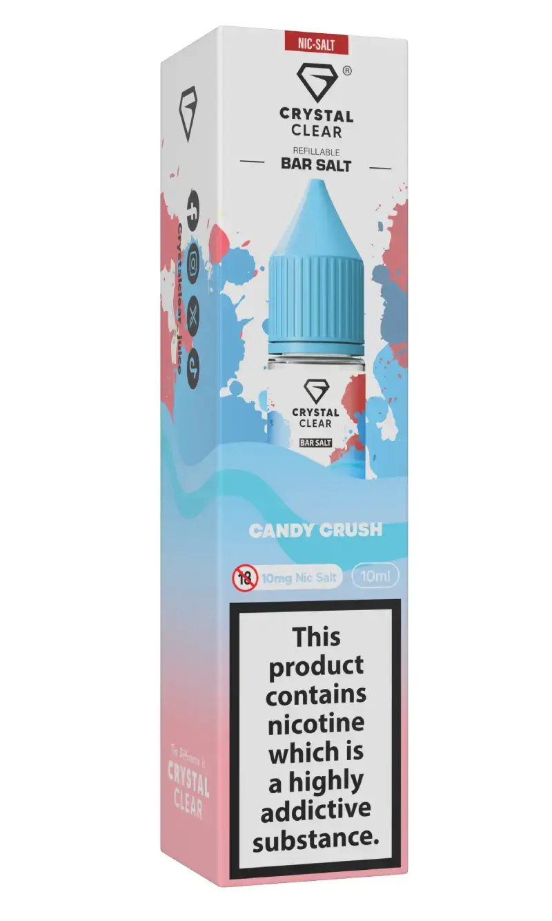 Candy Crush Nic Salt E-Liquid by Crystal Clear Bar Salts 10ml